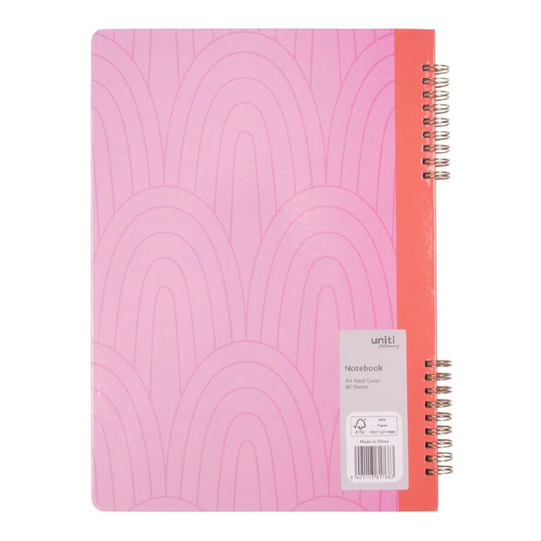 Uniti Stationery Pink A4 Notebook