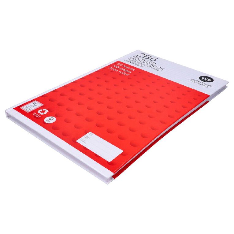 WS Exercise Book 2B6 7mm Ruled Hardcover 94 Leaf Red