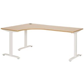 Jasper J Emerge Metal Leg Workstation 1800 x 1200 LH Beech/White