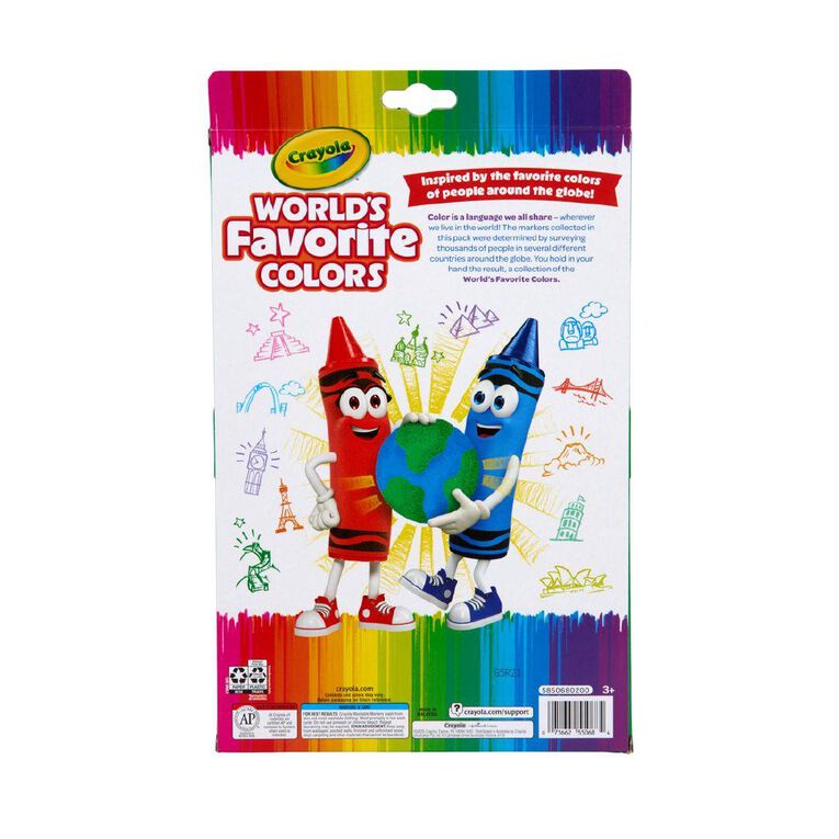 Crayola World's Favourite Colours Supertips 50 Pack