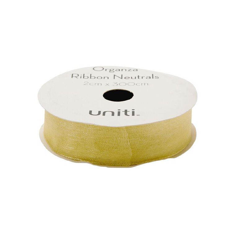 Uniti Organza Ribbon Neutrals 3m Assorted