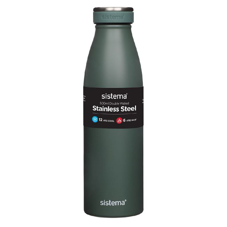 Sistema Stainless Steel Drink Bottle Assorted 500ml