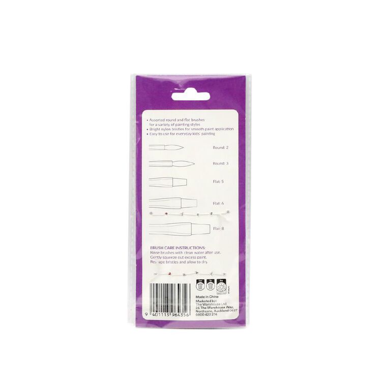 Uniti Kids Paint Brush 5 Pack