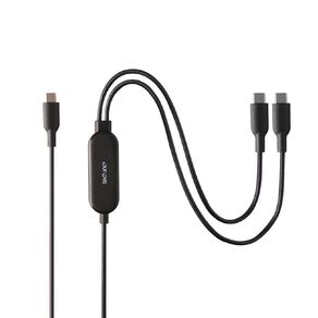 Tech.Inc 140W 2in1 USB-C Cable 1m Black