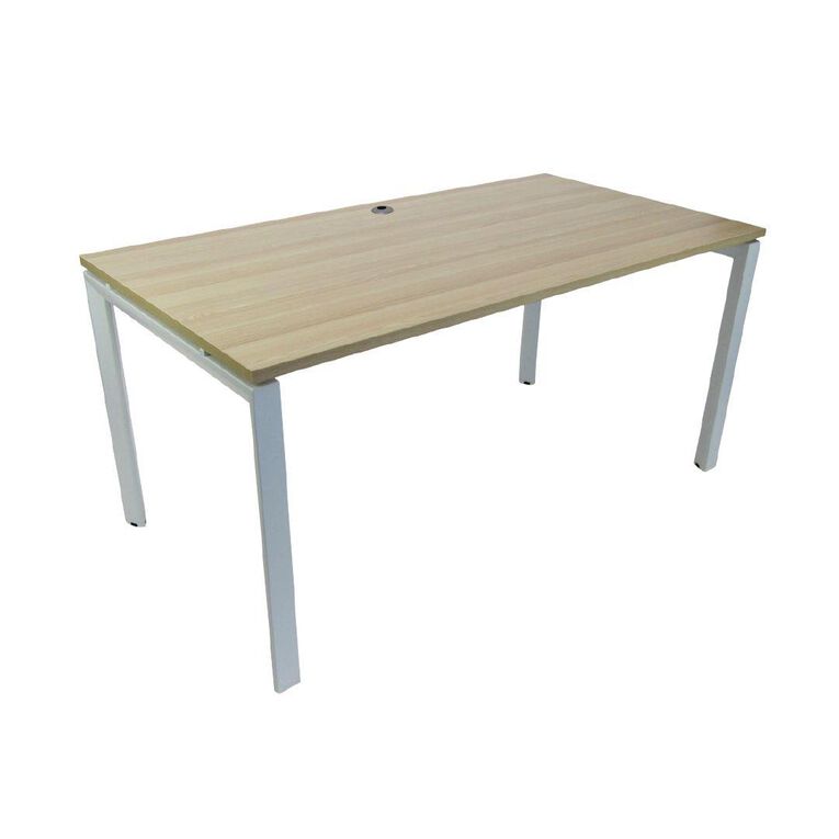 Zealand Novah Desk Oak Top/White Frame 1200w x 600d x 725h