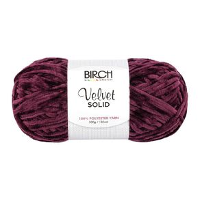 Birch Velvet Yarn 100% Polyester 100G Wine