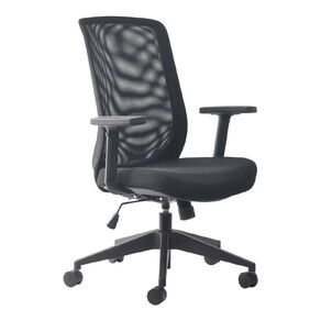 Buro Seating Mondo Gene Mesh Chair with Arms Black Black