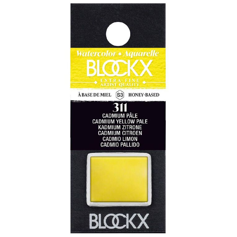 BLOCKX Watercolour Half Pan S3 311 Pale Cadmium Yellow