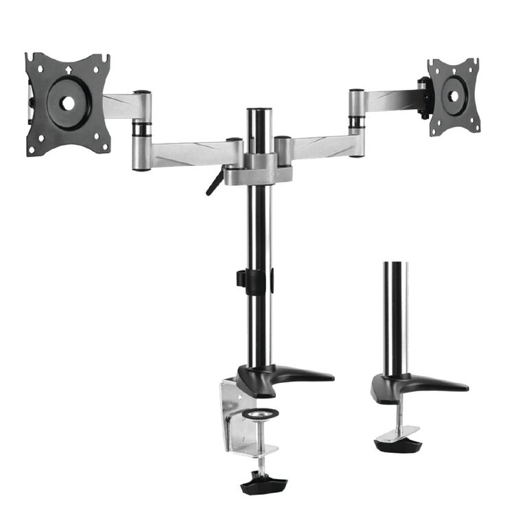 Bracom Aluminium LCD VESA Dual Desk Mount for LCD Screen Size 13-27