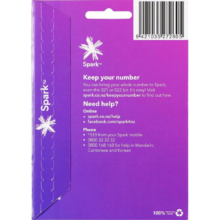 Spark Prepaid Sim