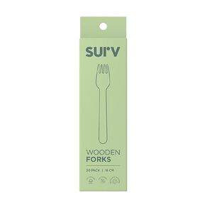 SURV. Wooden Forks Natural 20 Pack