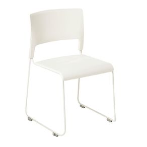 Eden Slim Stacker Chair White