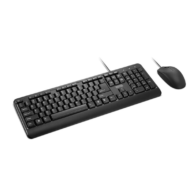 Lenovo 160 Wired Combo Keyboard And Mouse Black