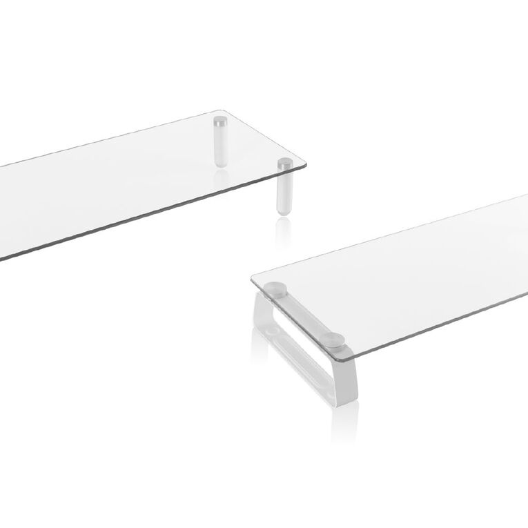 Bracom Universal Tabletop Monitor Riser Glass Top