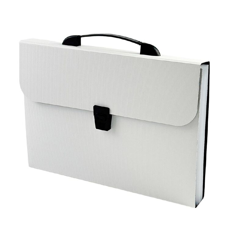 WS Deluxe Pp Expanding File Handle White