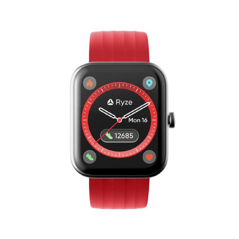 Ryze Evo Smart Watch With Alexa Red + Blue