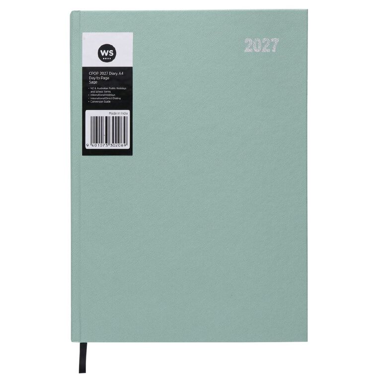 WS Colour Pop 2027 Diary A4 Day to Page Sage