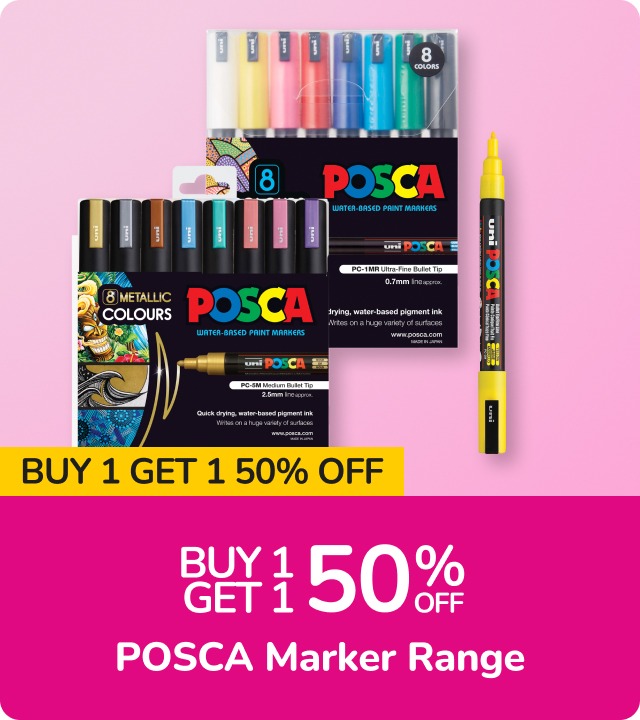 Arts & Craft Deals Buy 1 Get 1 Half Price POSCA Marker Range Offer ends 27 Oct