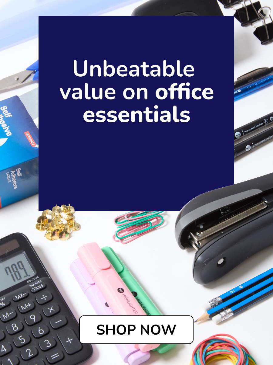 H1: Unbeatable value on office essentials CTA: Shop Now