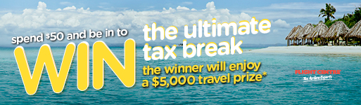 Spend $50 and be in to win the ultimate tax break.