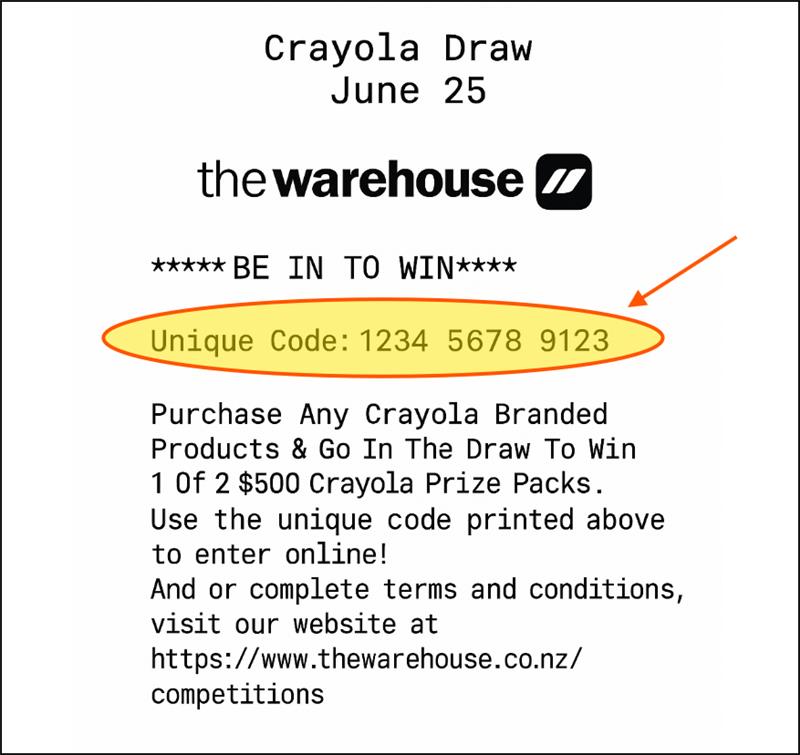Example Till Receipt