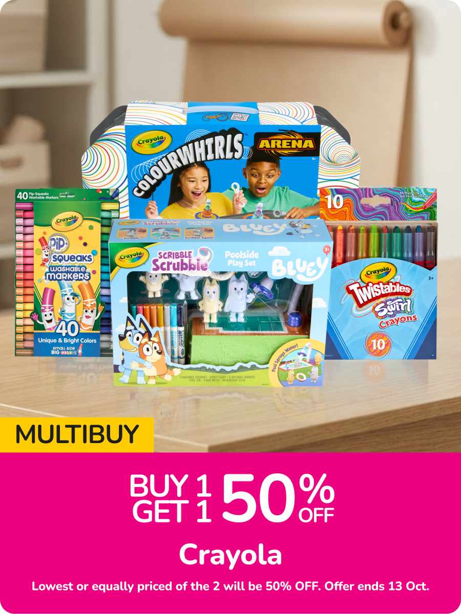 Crayola B1G1 Half Price Offer available 23 Sept - 13 Oct