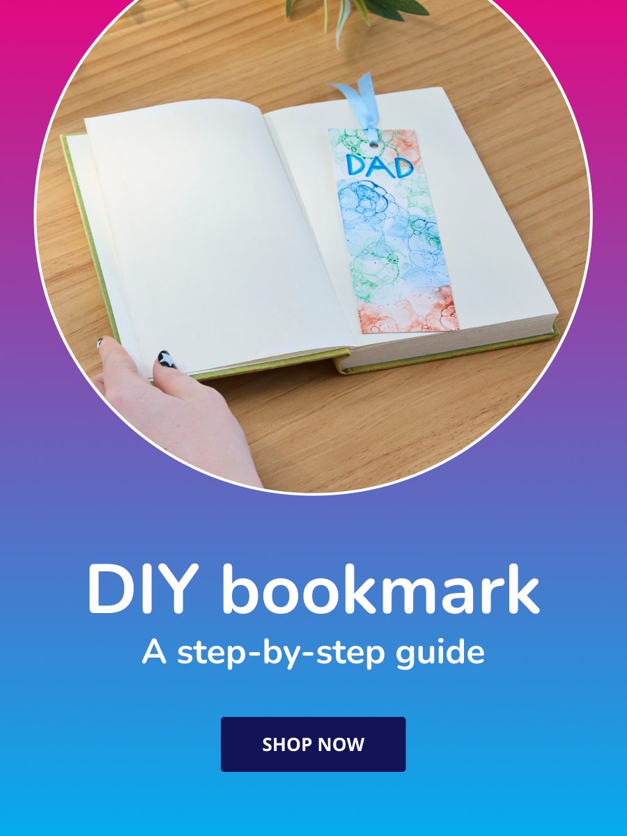 Bubble paint bookmark