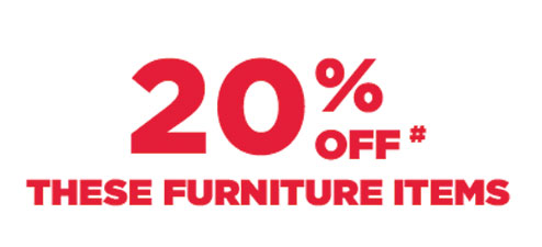 20% Off these furniture items banner
