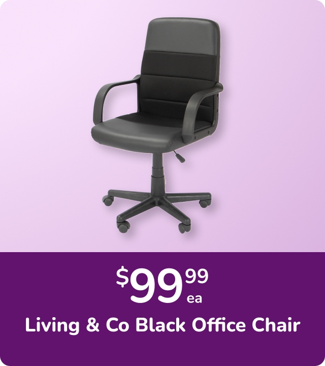 Now $99.99 Living & Co Black Office Chair