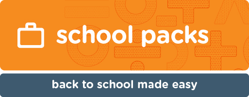 school packs. back to school made easy.