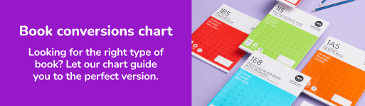 Back to School | Book Conversion Chart |Looking for the right type of book? Let our chart guide you to the right match