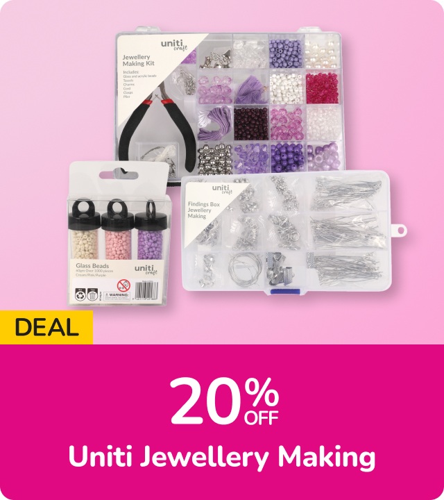 Arts & Craft Deals 20% off Uniti Jewellery Making Offer ends 20 Oct