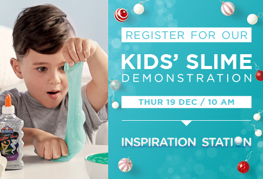 Register for our kid's slime demonstration.