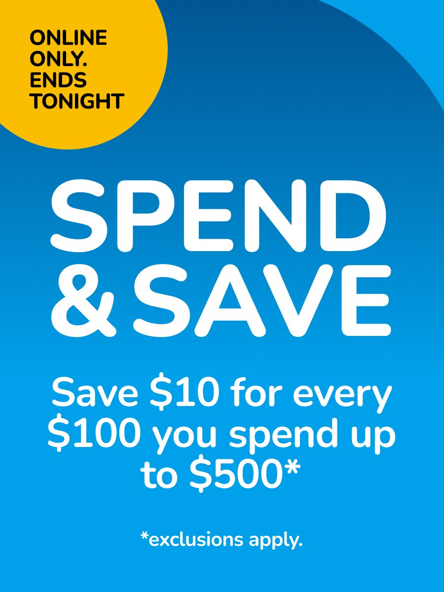 Spend & Save, online only - ends tonight