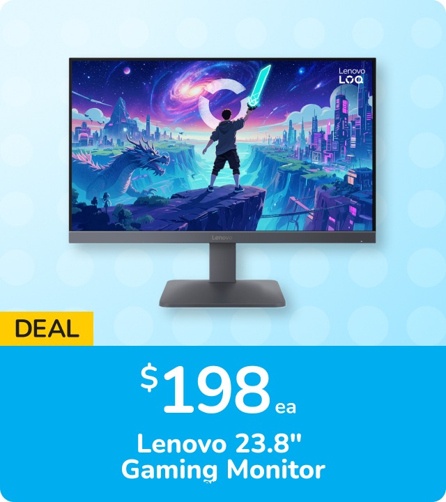 H1: Lenovo 23.8" Gaming Monitor H2: $198