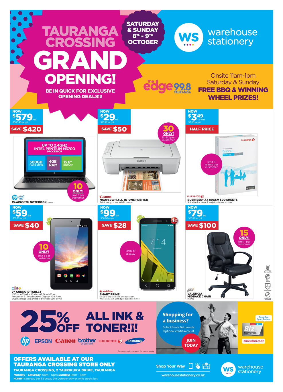 Tauranga Crossing Grand Opening exclusive offers Mailer - Page 1