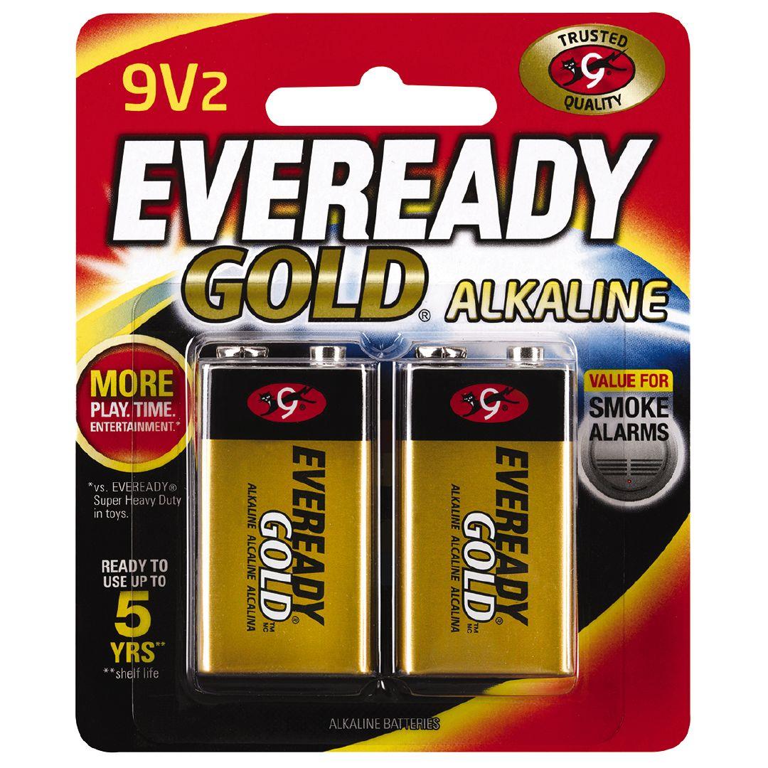 Eveready Gold Batteries 9 Volt 2 Pack Warehouse Stationery, NZ
