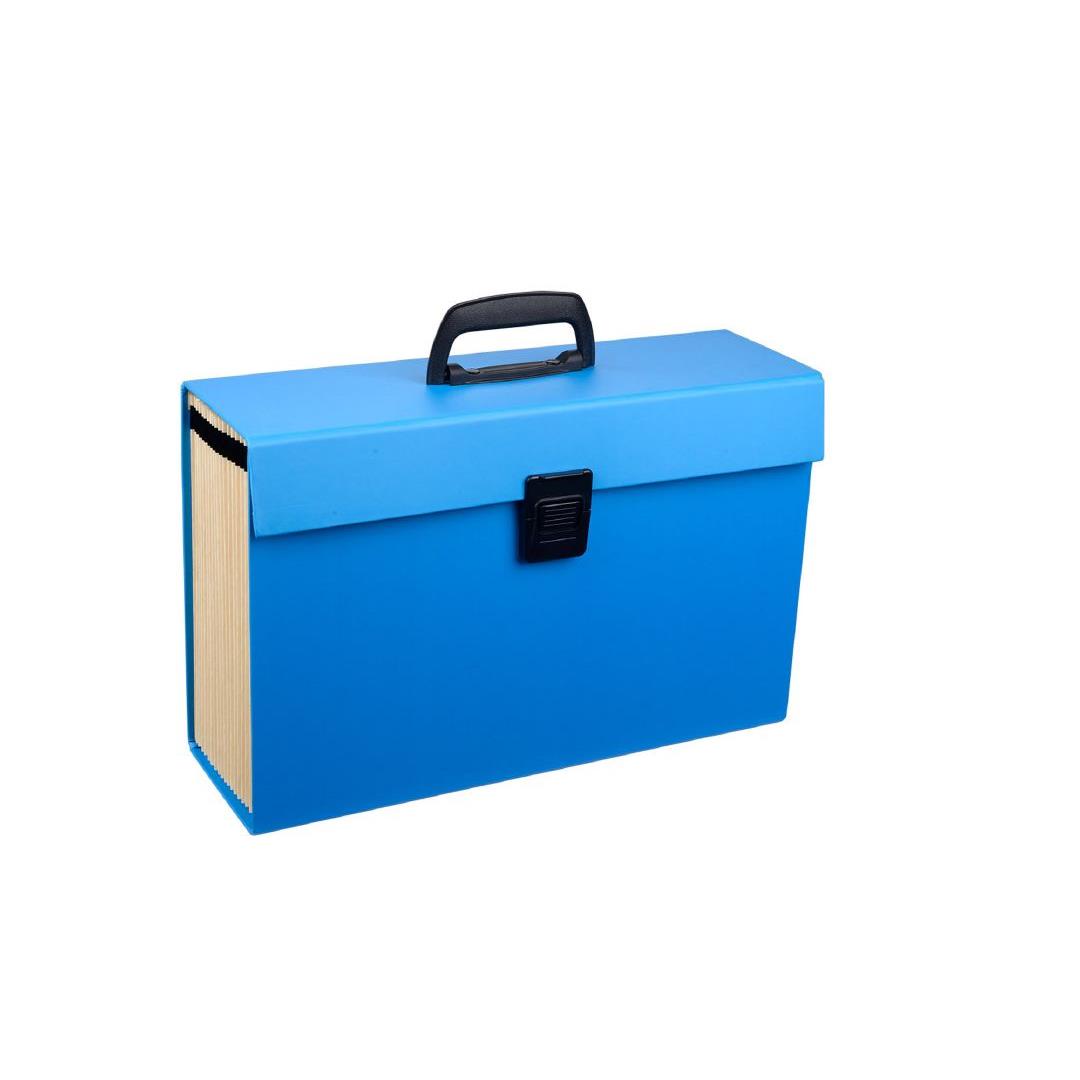 WS Concertina File 19 Pocket Blue Mid Warehouse Stationery, NZ