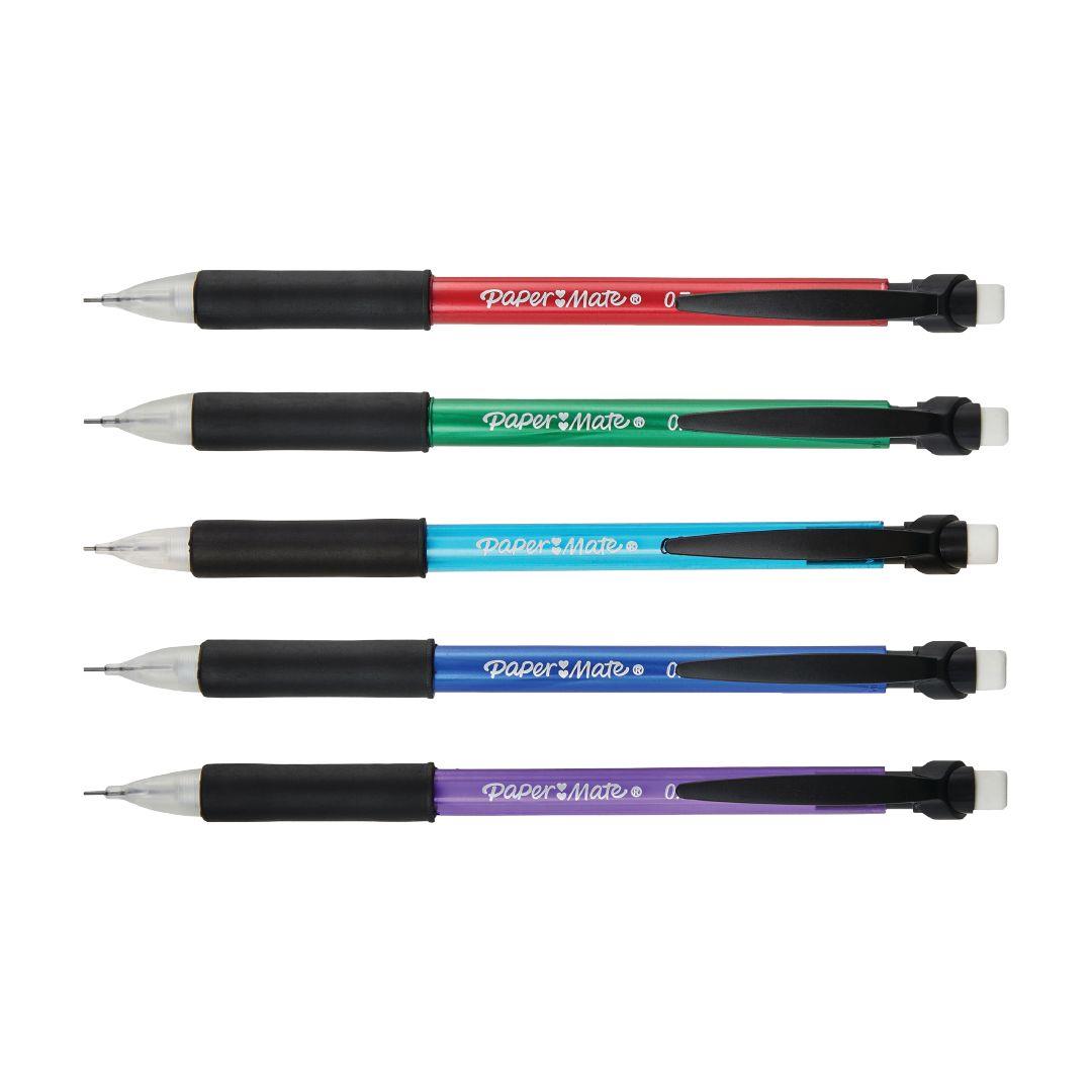 Paper Mate Write Bros Comfort 0.7mm Mechanical Pencil Black 5 Pack
