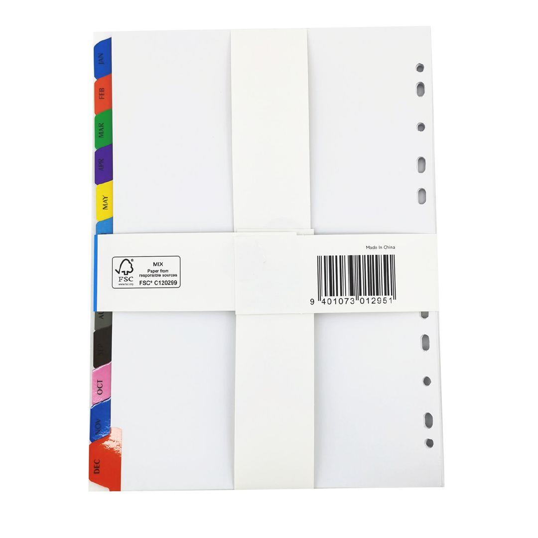 WS JanDec Coloured Dividers Warehouse Stationery, NZ