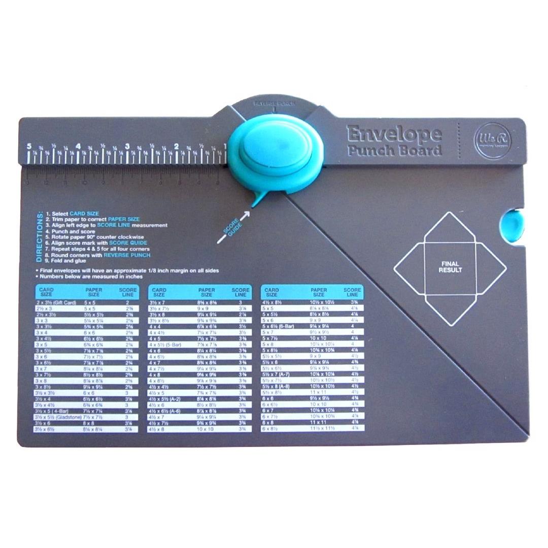 Envelope Punch Board Size Chart