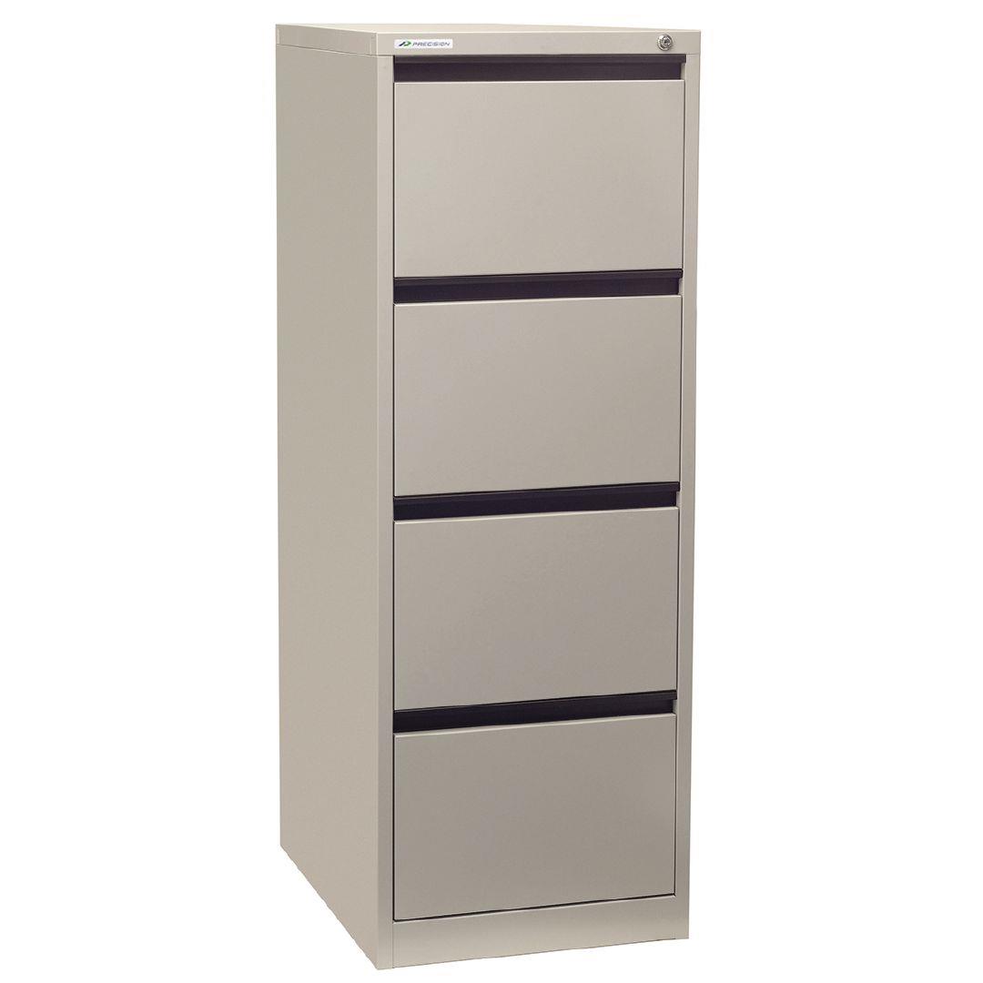 Precision Precision Classic Filing Cabinet 4 Drawer Silver Grey