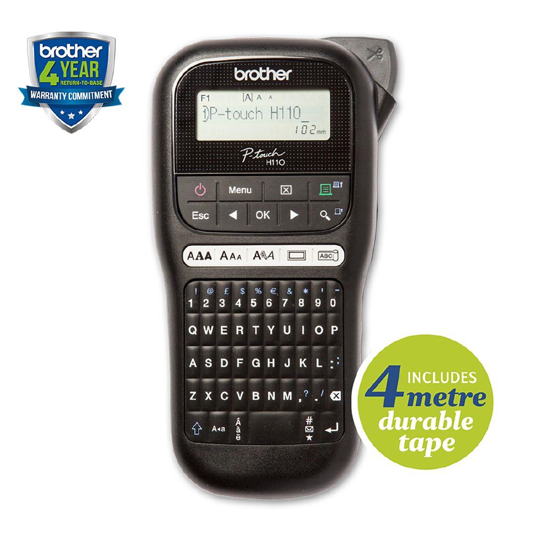 Brother PTH110BK P-Touch Label Maker Black Warehouse Stationery, NZ