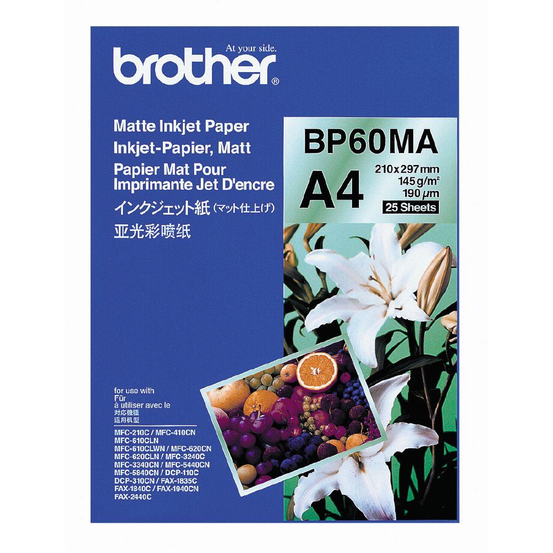 Brother Photo Paper BP60MA Matte 145gsm A4 25 Pack Warehouse