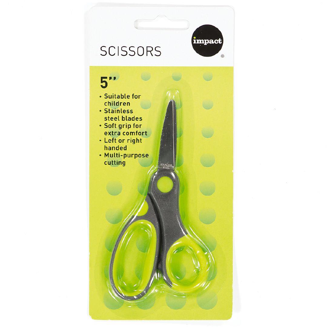 WS Scissors Soft Grip 5 inch Grey Warehouse Stationery, NZ
