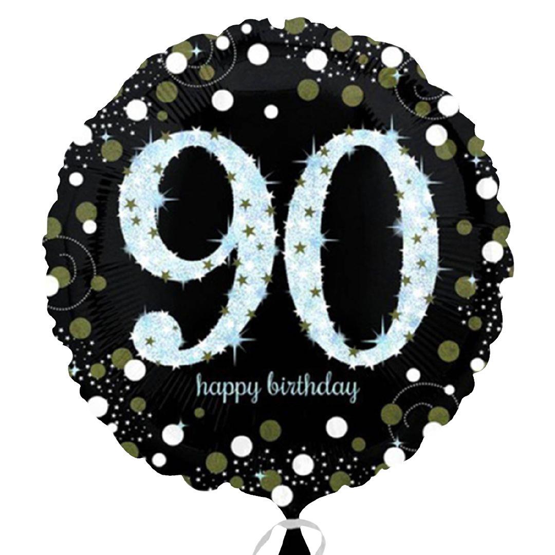 Palloncino Sparkling Birthday 90 - Standard Circle - Amscan, Lattice, Per Compleanni E Feste A Tema