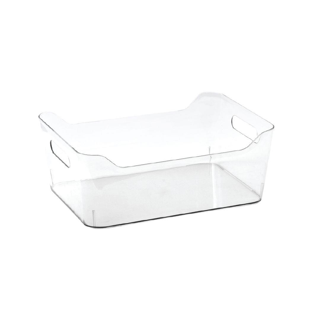 Living & Co Rectangle Fridge Bin Clear 3L Warehouse Stationery, NZ