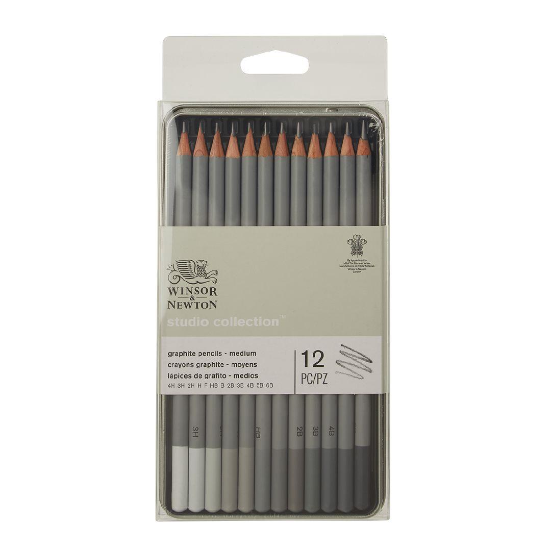 Winsor & Newton Studio Collection Graphite Pencils Medium Set of 12