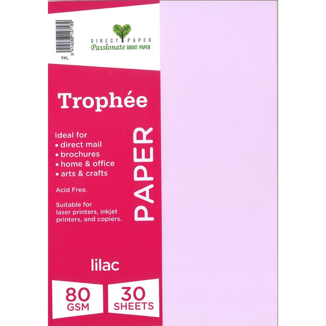 A4 Colour Paper TROPHEE PAPER A4 80GSM ASSORTED PASTEL Mix Color 500 SHEETS