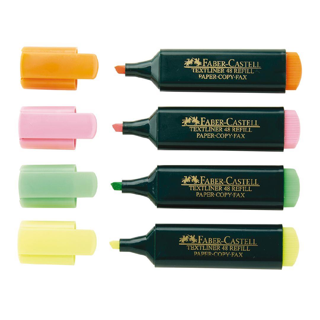 FaberCastell Highlighters 4 Pack MultiColoured Warehouse Stationery, NZ